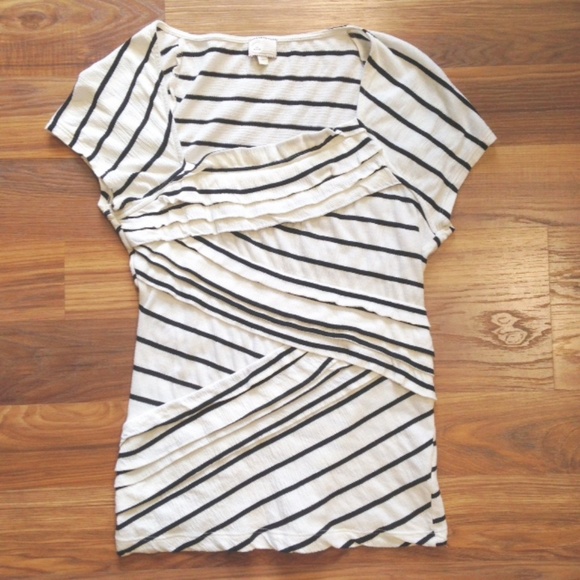 SOLD Anthropologie Postmark Striped Ruffle Tee - Picture 5 of 6